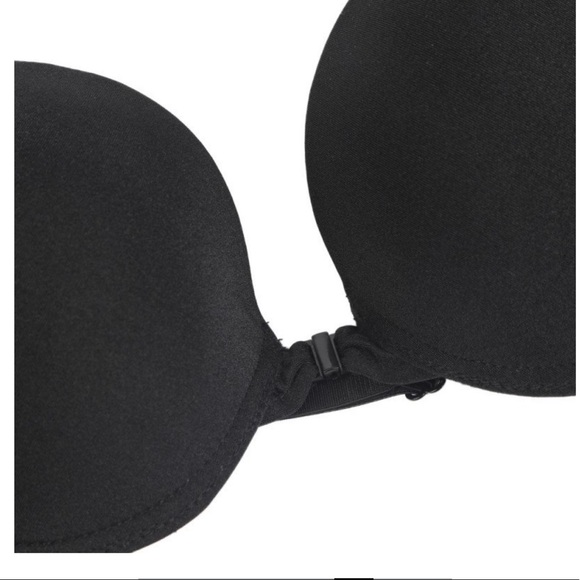 Front Button Push-Up T-Shirt Bra Black Size 38B NWT - Picture 2 of 5